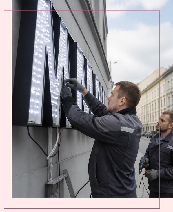 Изготовление и монтаж светодиодных LED вывесок в Северодвинске